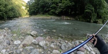 神流川の鮎釣り：初めての水位0.4mでの釣り